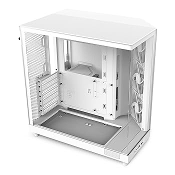 Amazon | NZXT H6 Flow White 2面ウルトラクリア 強化ガラス